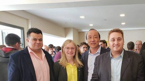 La vicegobernadora Hebe Casado y Guillermo Fuentes Riva. La vicegobernadora Hebe Casado y Guillermo Fuentes Riva.