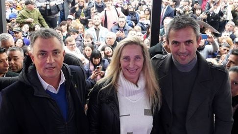 Sebastián Pareja, Karina Milei y Martín Menem Sebastián Pareja, Karina Milei y Martín Menem