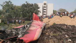 Avión siniestrado en India