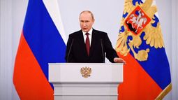 Vladimir Putin, presidente de Rusia, país que sigue en guerra con Ucrania.