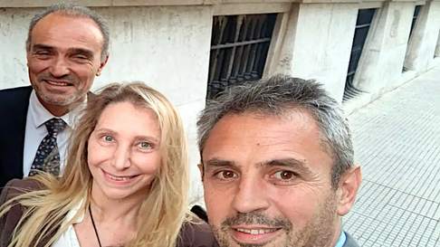 Karina Milei, con Martín y Lule Menem. Karina Milei, con Martín y Lule Menem.