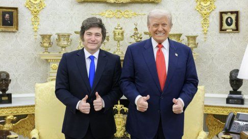 Javier Milei junto a Donal Trump en Casa Blanca Javier Milei junto a Donal Trump en Casa Blanca
