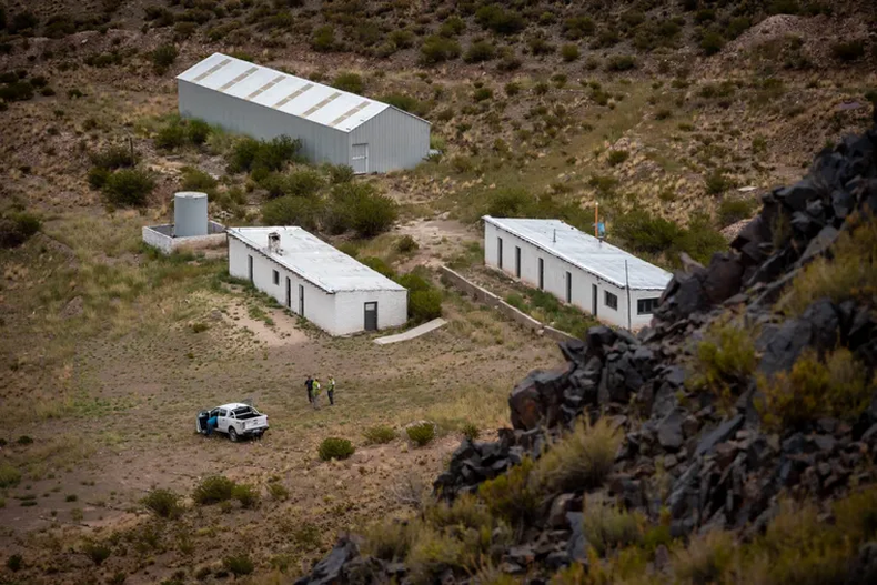 El campamento minero de San Jorge, en la estancia Yalguaraz. 