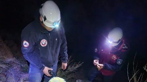 El rescate en Cacheuta del andinista accidentado El rescate en Cacheuta del andinista accidentado