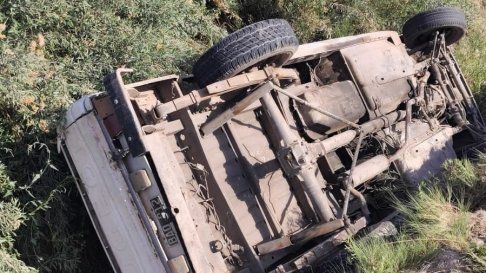 El accidente involucró a una camioneta que volcó en Guaymallén El accidente involucró a una camioneta que volcó en Guaymallén