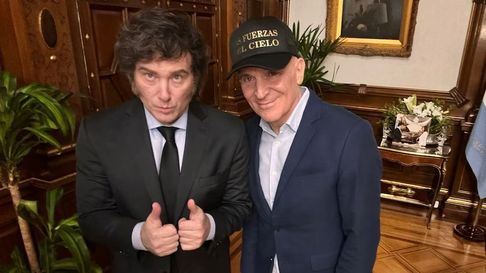 Javier Milei con su principal candidato, José Luis Espert Javier Milei con su principal candidato, José Luis Espert