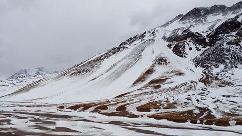 Nevadas ayer en la zona de Las Cuevas Nevadas ayer en la zona de Las Cuevas