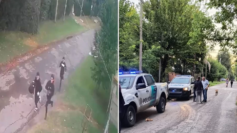 Así escapaban los tres delincuentes chilenos en Villa Elisa Así escapaban los tres delincuentes chilenos en Villa Elisa