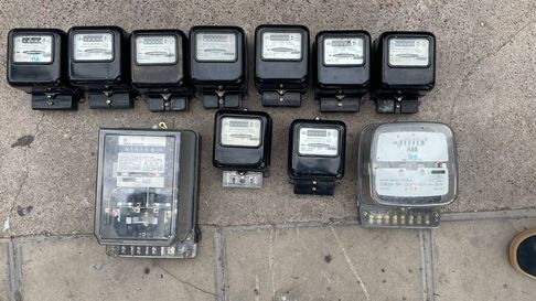 Medidores eléctricos secuestrados en Guaymallén. Medidores eléctricos secuestrados en Guaymallén.