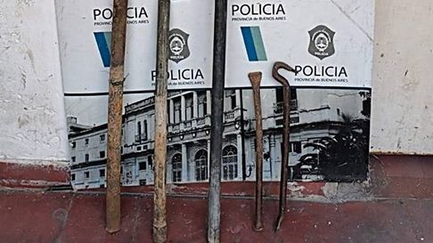 Ensenada: lo incautado durante el hecho de violencia Ensenada: lo incautado durante el hecho de violencia