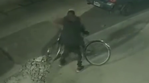 se trepo a un primer piso para robarse una bicicleta en la plata se trepo a un primer piso para robarse una bicicleta en la plata