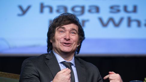 El presidente Javier Milei se burló de sus críticos. El presidente Javier Milei se burló de sus críticos.