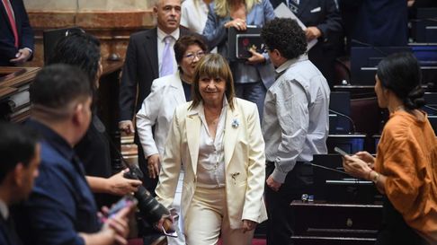 Patricia Bullrich, jefa de bloque de La Libertad Avanza en el Senado. Patricia Bullrich, jefa de bloque de La Libertad Avanza en el Senado.