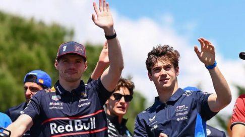 Max Verstappen y Franco Colapinto, juntos en Texas. Max Verstappen y Franco Colapinto, juntos en Texas.