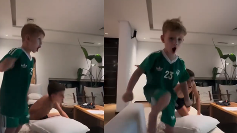 Cami Homs compartió la alegría de su hijo Bautista por la conquista de Estudiantes Cami Homs compartió la alegría de su hijo Bautista por la conquista de Estudiantes