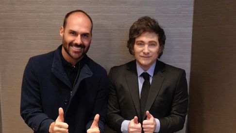 javier Milei se reunió con Eduardo Bolsonaro en Estados Unidos javier Milei se reunió con Eduardo Bolsonaro en Estados Unidos