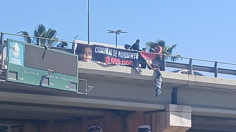 Protesta en el nudo vial de empleados judiciales Protesta en el nudo vial de empleados judiciales