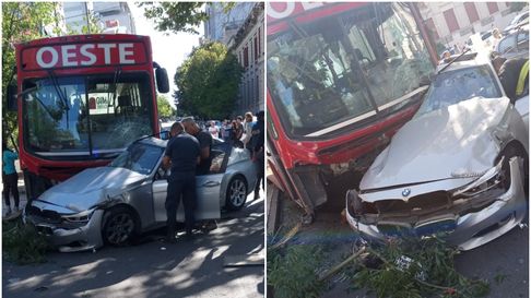 Impactante accidente en pleno centro de La Plata Impactante accidente en pleno centro de La Plata