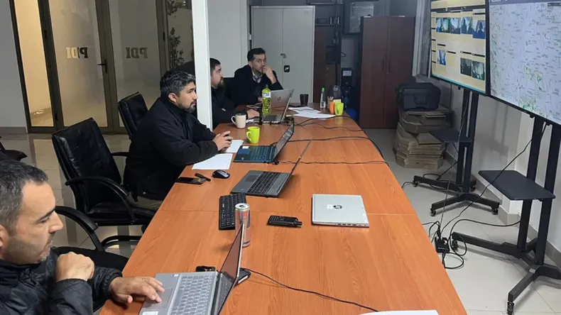 El fiscal Reinoso (Chile) coordina desde Santiago de Chile los procedimientos simultáneos realizados por la Policía de Investigación (PDI).  