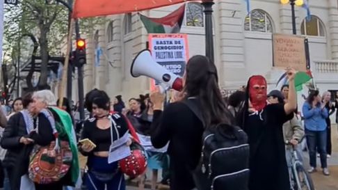 la plata: protesta y corte en 7 y 50 por palestina la plata: protesta y corte en 7 y 50 por palestina