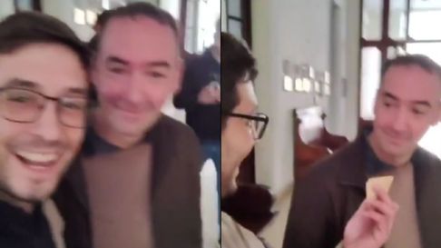 un hombre increpo a francisco adorni en la plata: le dejo el 3% para karina un hombre increpo a francisco adorni en la plata: le dejo el 3% para karina