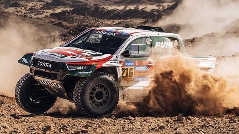 Juan Cruz Yacopini en acción durante el Prólogo del Rally Dakar. Juan Cruz Yacopini en acción durante el Prólogo del Rally Dakar.