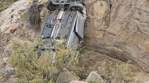 Así quedó el vehículo tras el grave accidente. Así quedó el vehículo tras el grave accidente.