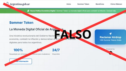 falsa criptomoneda se promocionó en un sitio oficial. falsa criptomoneda se promocionó en un sitio oficial.