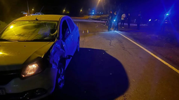 Un hombre al mando de un Renault Logan protagonizó el incidente vial. Un hombre al mando de un Renault Logan protagonizó el incidente vial.