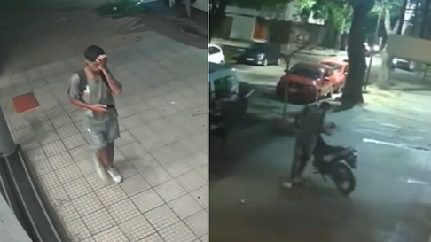 robo una moto en barrio norte y quedo grabado robo una moto en barrio norte y quedo grabado