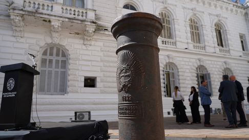 El mojón fundacional de La Plata El mojón fundacional de La Plata