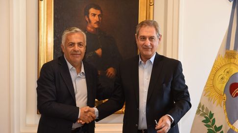 El gobernador Alfredo Cornejo y el intendente de San Rafael, Omar Félix. El gobernador Alfredo Cornejo y el intendente de San Rafael, Omar Félix.