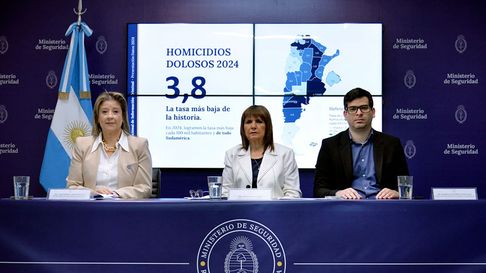 Patricia Bullrich anunció que Argentina tiene la tasa de homicidios más baja de América Latina Patricia Bullrich anunció que Argentina tiene la tasa de homicidios más baja de América Latina