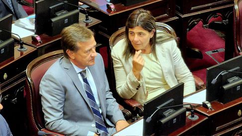 Rodolfo Suárez y Mariana Juri, senadores que responden a Alfredo Cornejo. Rodolfo Suárez y Mariana Juri, senadores que responden a Alfredo Cornejo.