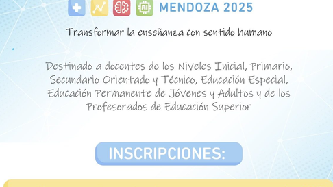 Inscripciones abiertas para el Congreso Provincial Matemática 5.0. Inscripciones abiertas para el Congreso Provincial Matemática 5.0.