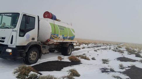 Fuerte temporal de nieve en un distrito de San Rafael. Fuerte temporal de nieve en un distrito de San Rafael.