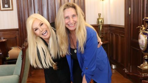 Susana Giménez junto a Karina Milei Susana Giménez junto a Karina Milei