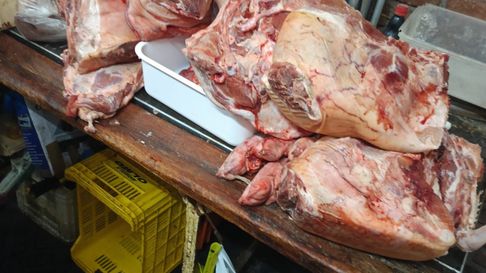 Parte de la carne decomisada en Godoy Cruz Parte de la carne decomisada en Godoy Cruz