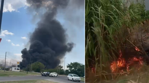 fuego y humo por un enorme incendio en la plata: ¿que paso? fuego y humo por un enorme incendio en la plata: ¿que paso?