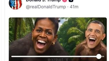 Video racista de Trump contra Obama: el presidente dice que no se disculpará