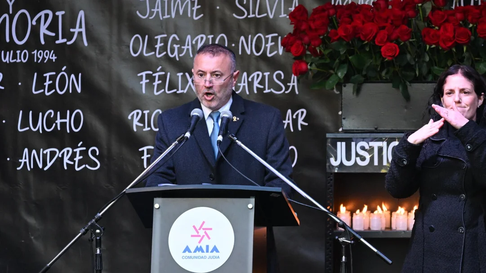 El presidente de la AMIA, Osvaldo Armoza. El presidente de la AMIA, Osvaldo Armoza.