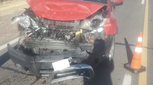 Imagen del triple accidente en la ruta sureña. Imagen del triple accidente en la ruta sureña.