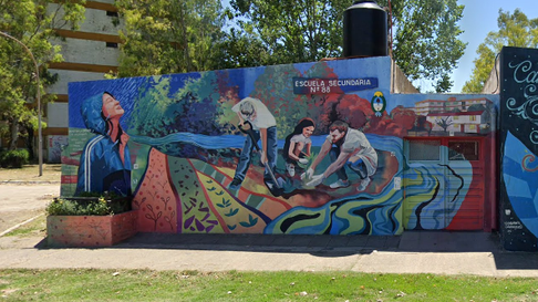 Escuela Secundaria N°88 ubicada en la intersección de 3 y 422, Villa Elisa. Escuela Secundaria N°88 ubicada en la intersección de 3 y 422, Villa Elisa.