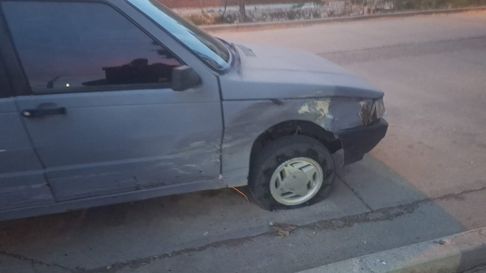 Automóvil que chocó en Malargüe. Automóvil que chocó en Malargüe.