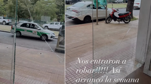 Rompieron la vidriera del local frente al Parque Saavedra de La Plata Rompieron la vidriera del local frente al Parque Saavedra de La Plata