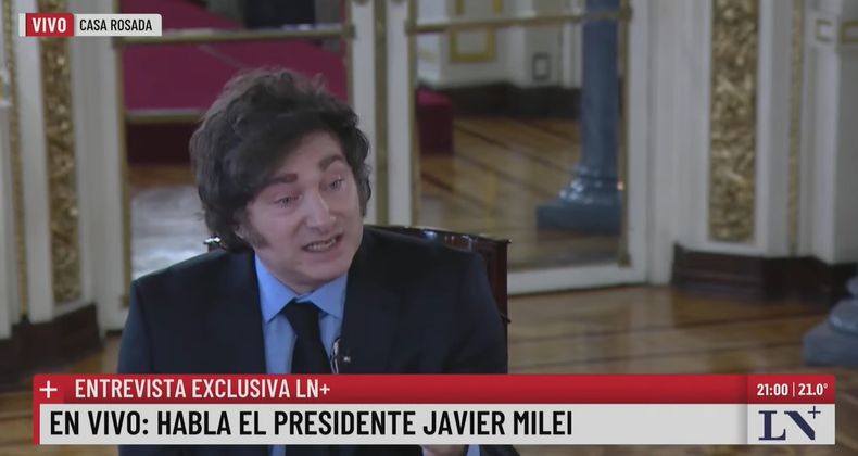 Milei con Majul: Clarín miente