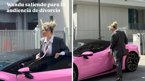 wanda nara cayo a la audiencia de divorcio en un lamborghini rosa y vestida como amber heard wanda nara cayo a la audiencia de divorcio en un lamborghini rosa y vestida como amber heard