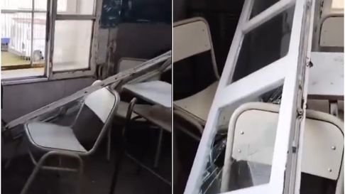 se cayo la ventana de una escuela y casi mata a una auxiliar se cayo la ventana de una escuela y casi mata a una auxiliar