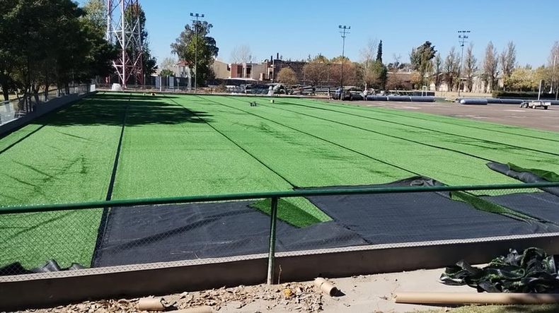 La cancha 1 de Los Tordos toma forma.