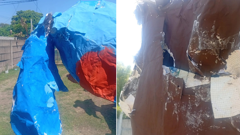 Destrozos en uno de los muñecos de fin de año de La Plata Destrozos en uno de los muñecos de fin de año de La Plata